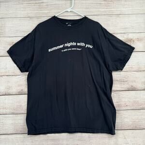 Seven Emotions Summer Nights With You T-Shirt Adult XL Black Wish You Were Here